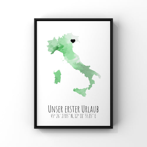 Italien - personalisierbares Poster - NDVDL